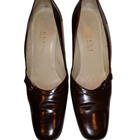 Gucci Brown Leather Heels - Picture 3 of 10